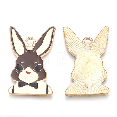 Alloy Bunny Pendants X-ENAM-S115-052-1