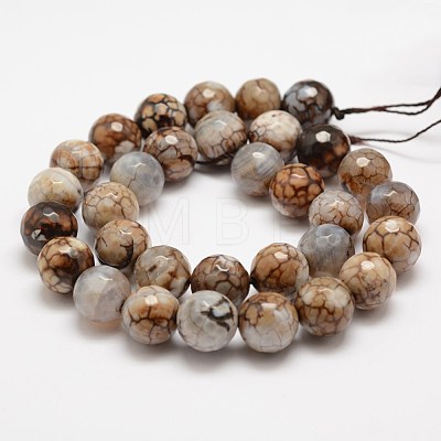 Faceted Natural Fire Crackle Agate Beads Strands X-G-F447-12mm-B14-1