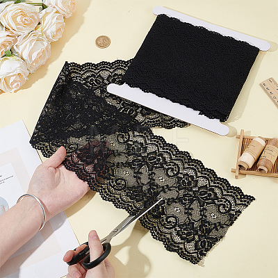 1 Roll 10% Spandex & 90% Nylon Lace Ribbon OCOR-OC0001-96B-1