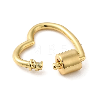 Rack Plating Brass Screw Carabiner Lock Charms KK-D047-09G-1