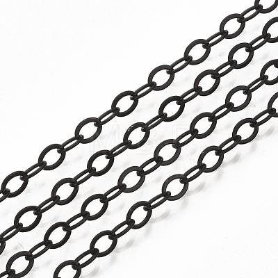 Brass Cable Chain Necklace Making MAK-T006-06A-1