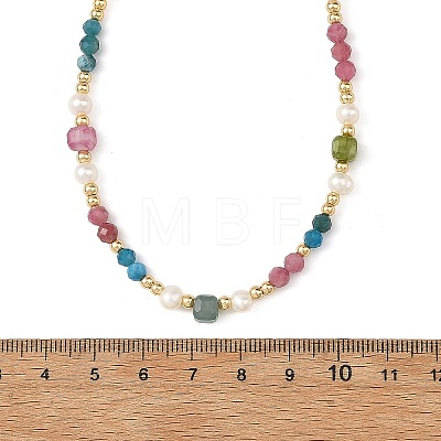Gemstone & Natural Cultured Freshwater Pearl Beads Necklaces for Women NJEW-JN06518-01-1