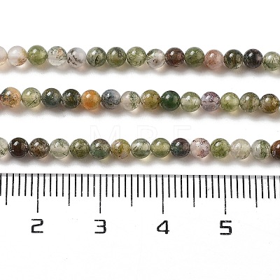 Natural Indian Agate Bead Strands G-A130-3mm-K12-01-1