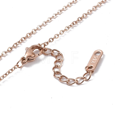 Ion Plating(IP) 304 Stainless Steel Cable Chain Necklaces NJEW-G081-05-1