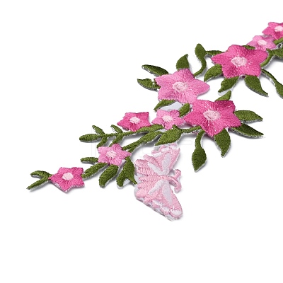 Polyester Embroidered Sew on/Iron on Collar Decoration DIY-WH0029-74C-1