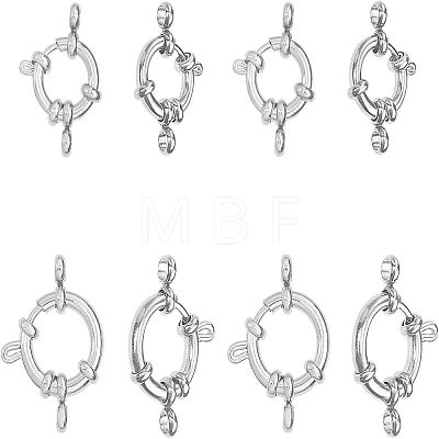304 Stainless Steel Smooth Surface Spring Ring Clasps STAS-UN0001-02P-1