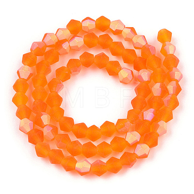 Imitate Austrian Crystal Bicone Frosted Glass Beads Strands LS-GLAA-F029-TM2mm-A11-1