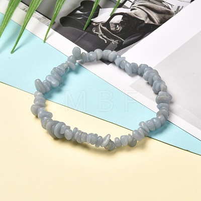 Natural Ang Chips Beads Stretch Bracelets BJEW-JB06621-1