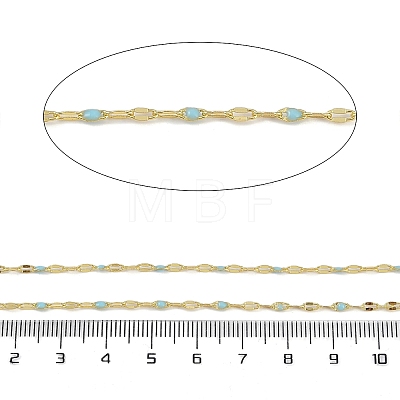 Rack Plating Brass Dapped Chains AJEW-Q153-02G-16-1