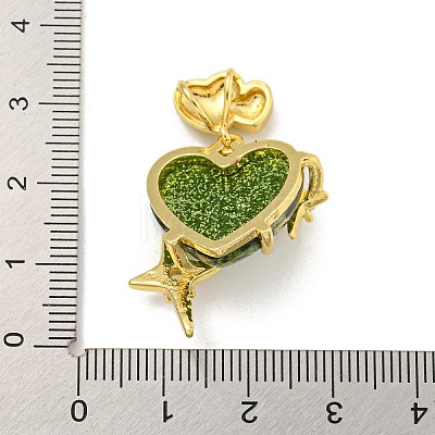 Rack Plating Brass Cubic Zirconia Pendants KK-M290-09-1