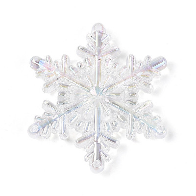 UV Plating Christmas Transparent Acrylic Multi-Strand Links OACR-Q197-02-1