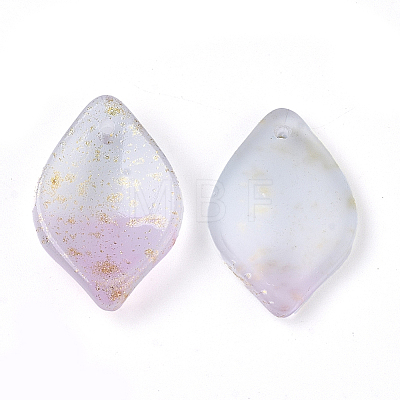 Two Tone Transparent Spray Painted Glass Pendants GLAA-T017-04-B03-1