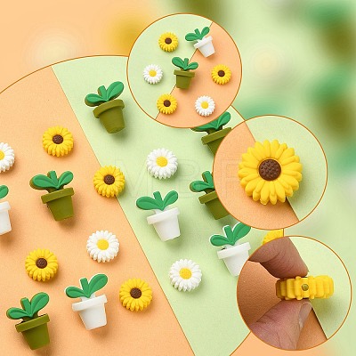 20Pcs 4 Styles Food Grade Eco-Friendly Silicone Beads SIL-YW0001-18-1