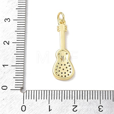 Brass Micro Pave Clear Cubic Zirconia Pendants KK-D289-01G-07-1