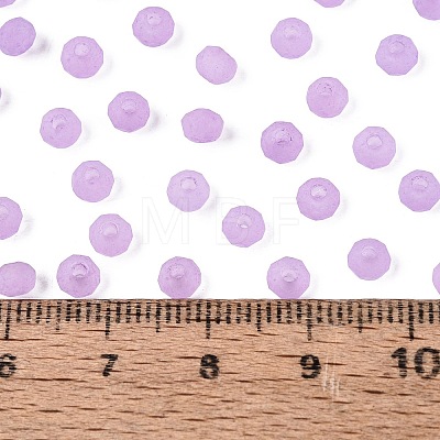 FGB Frosted Transparent Glass Seed Beads SEED-N013-04A-07-1