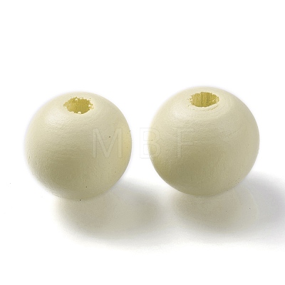 Painted Natural Wood Beads WOOD-A018-16mm-04-1