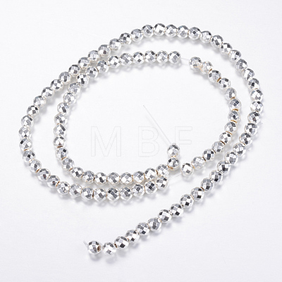 Electroplate Non-magnetic Synthetic Hematite Bead Strands G-Q465-23S-1