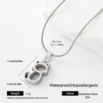 304 Stainless Steel Pendant Necklaces TQ3639-4-1