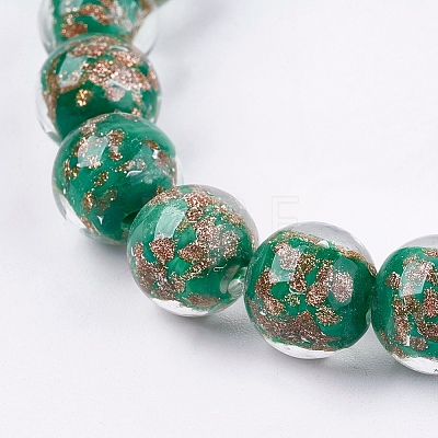 Handmade Gold Sand Lampwork Beads LAMP-K029-08I-1