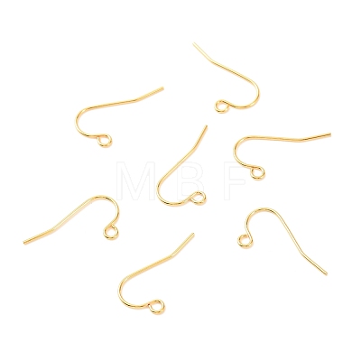 Brass Earring Hooks KK-F824-011G-1