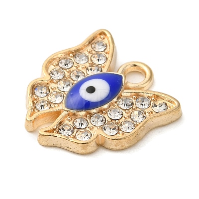 Alloy Enamel Rhinestone Glass Pendants X1-ENAM-U003-02G-03-1