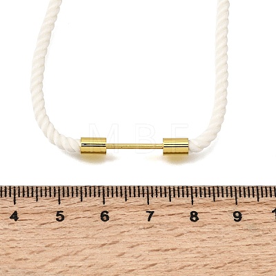 3MM Round Nylon Milan Cord Necklaces Making NJEW-H091-01G-30-1