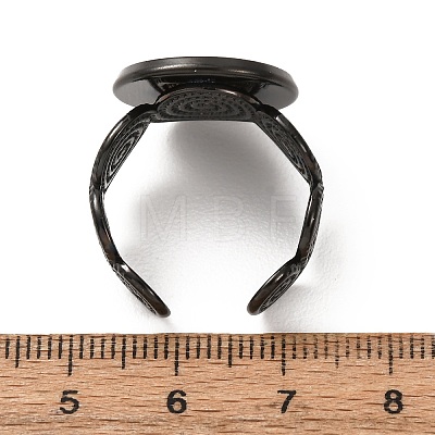 Spiral 304 Stainless Steel Cuff Ring Components STAS-P454-02E-B-1
