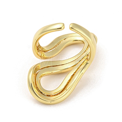 Brass Wrapped Open Cuff Rings RJEW-I100-01G-1