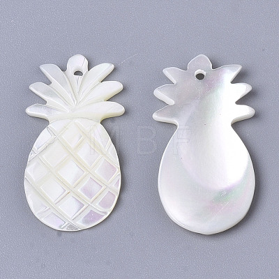 Natural White Shell Mother of Pearl Shell SSHEL-N034-37-1