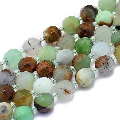 Natural Chrysoprase Beads Strands G-K306-A24-10mm-1