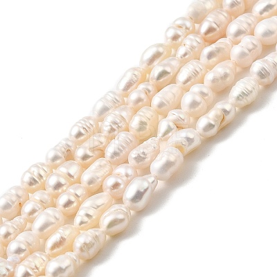 Natural Cultured Freshwater Pearl Beads Strands PEAR-I007-01M-01B-1