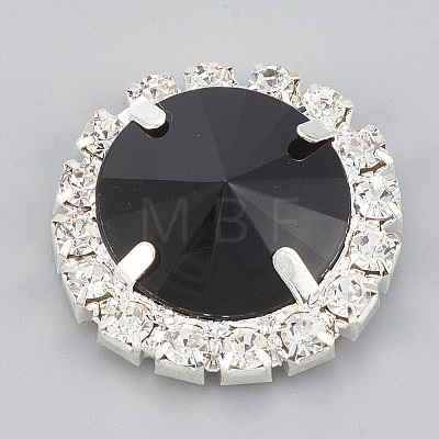 Brass Rhinestone Flat Back Cabochons RB-S048-16A-1