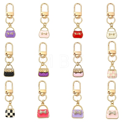 12Pcs Alloy Enamel Pendant Decorations HJEW-YW00397-1