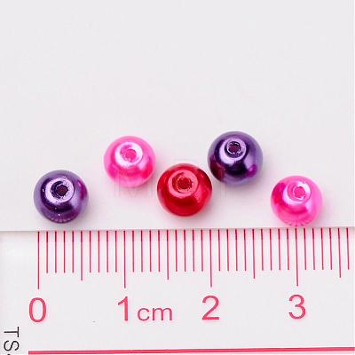 Valentine's Mix Glass Pearl Beads Sets HY-X006-6mm-10-1