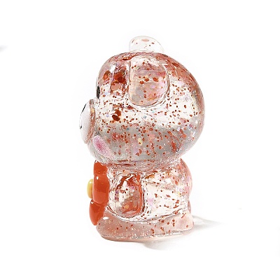 Transparent Resin Little Bear Ornament RESI-S015-01E-1