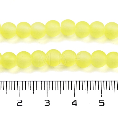 Transparent Glass Bead Strands GLAA-S031-6mm-30-1