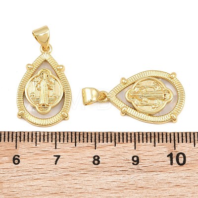 Brass Shell Pendants CU-CBA9482-05G-05-1