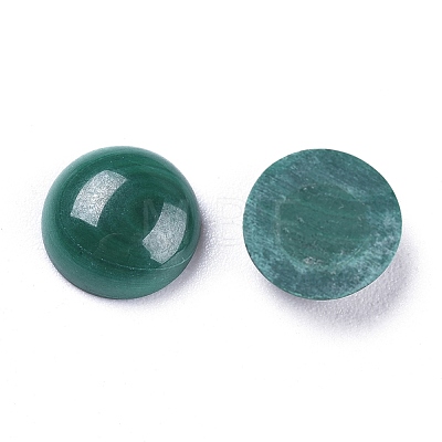 Natural Malachite Cabochons G-R476-01-8mm-1