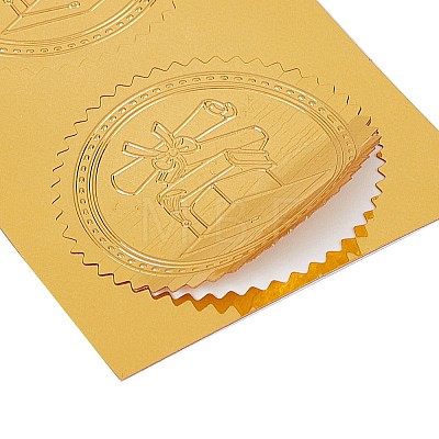 Self Adhesive Gold Foil Embossed Stickers DIY-WH0163-70L-1