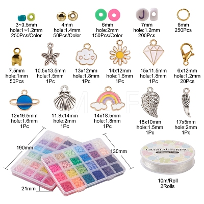 DIY Seed & Heishi Beads Jewelry Set Making Kit DIY-YW0005-53-1