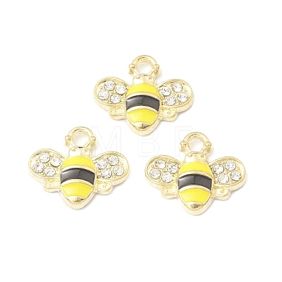 Golden Plated Alloy Enamel Charms ENAM-G212-18G-1