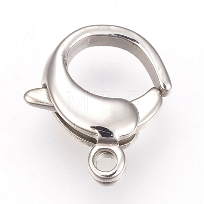 304 Stainless Steel Lobster Claw Clasps STAS-I082-16P-01-1