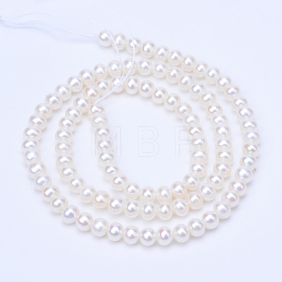 Natural Cultured Freshwater PearlBeads Strands PEAR-R063-05-05-1