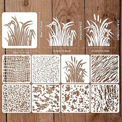 Large Plastic Reusable Drawing Painting Stencils Templates DIY-WH0172-941-1