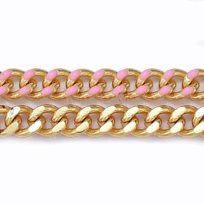 Two Tone Handmade Brass Curb Chains CHC-I035-01G-03-1