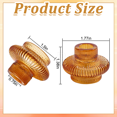12Pcs Glass Candlesticks AJEW-WH0643-019-1