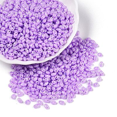 Opaque Colours Luster Glass Seed Beads SEED-T006-02D-1