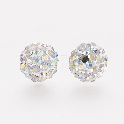 Polymer Clay Rhinestone Beads RB-K050-10mm-C30-1