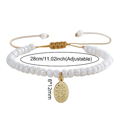 Religious 304 Stainless Steel Charm Bracelets KN5080-4-1