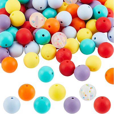 100Pcs Silicone Beads SIL-CA0001-13-1